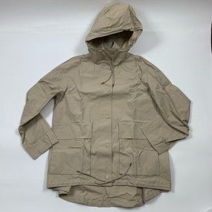 Cos Women Layered Cotton Parka Hood Beige
